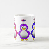 Cute bi pride bi love pinguins cup koffiemok (Center)