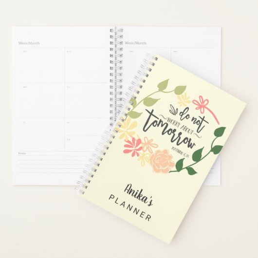 Cute Bible Verse fleurs courre en lettres Christia (Devant avec enveloppe)