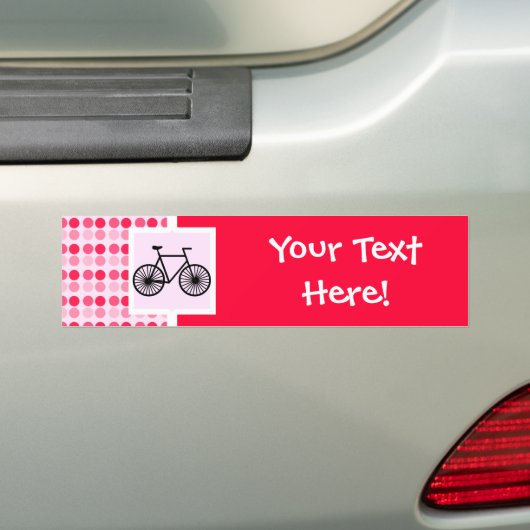 Cute Bicycle Bumpersticker (Op auto)