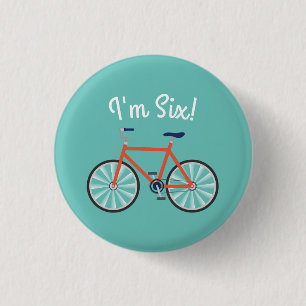 Cute Bicycle Kinder Bike Birthday Party Cycling Ronde Button 3,2 Cm