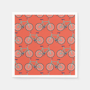 Cute Bicycle Kinder Bike Birthday Party Cycling Servet