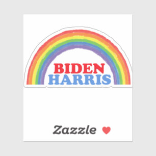 Cute Biden Harris Rainbow Political Sticker