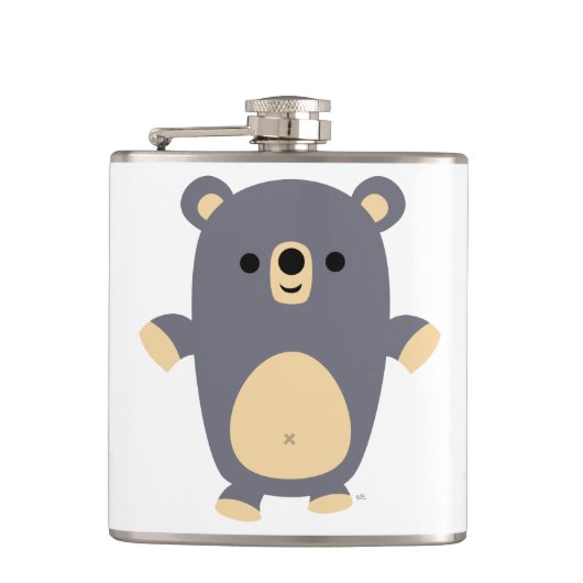 Cute Big Blue Cartoon Beer Hip Flask Heupfles (Voorkant)