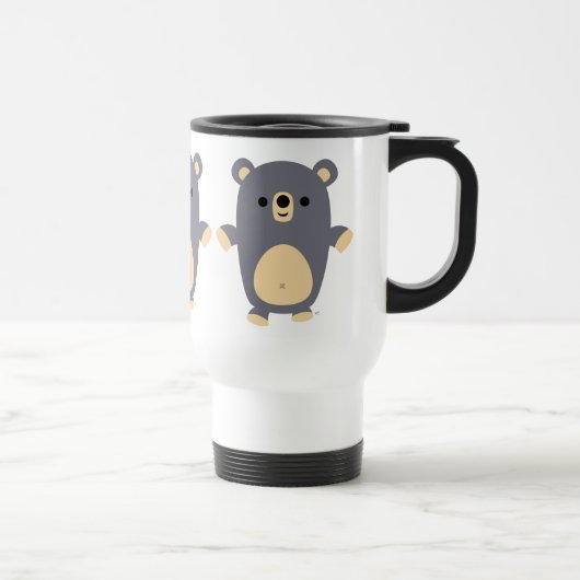Cute Big Blue Cartoon Ours Commuter Mug (Droite)