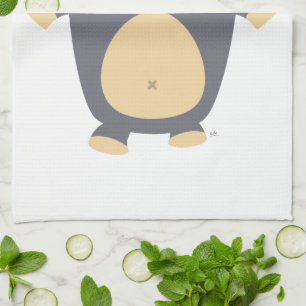 Cute Big Blue Cartoon Ours Serviette de cuisine