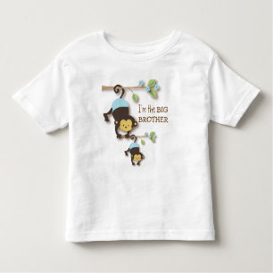 Cute Big Brother Monkey met Lil' Baby Sis Toddler Kinder Shirts