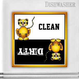 Cute Big Cat Dishwaser Magnet Magneet