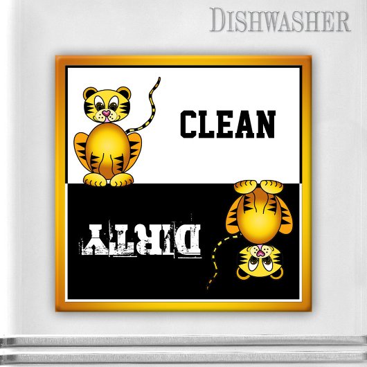 Cute Big Cat Dishwaser Magnet Magneet