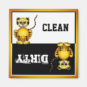 Cute Big Chat Lave-Vaisselle Magnet (Devant)