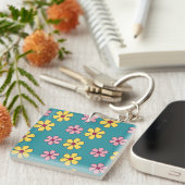 Cute big flower patroon sleutelhanger (Voorkant Rechts)