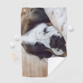 Cute Big Saint Bernard dog Golfhanddoek (Insitu)