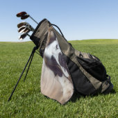 Cute Big Saint Bernard dog Golfhanddoek (Groen)