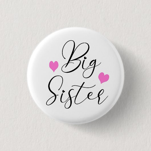 Cute Big Sister Ronde Button 3,2 Cm (Voorkant)
