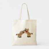 Cute Big Teethed Cartoon Hyenas Canvas tas (Achterkant)