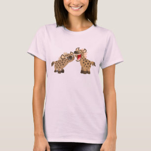 Cute Big Teethed Cartoon Hyenas Women T-Shirt