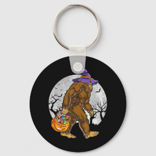 Cute Bigfoot Witch Pumpkin Halloween Girls Sasquat Sleutelhanger