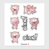 Cute Biggetjes Sticker Set voor Kinderen en Dieren