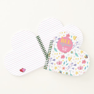 Cute Bijen Patroon   Bijen zijn anders quote  Notitieboek
