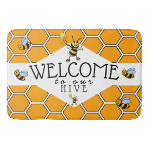 Cute bijen Welkom in onze Hive Badmat