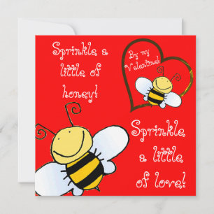 Cute bijen zijn mijn Valentijn Rode kaart