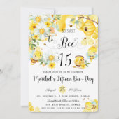 Cute bijen, zo zoet tot 15-jarige koninginnenziekt kaart (Voorkant)