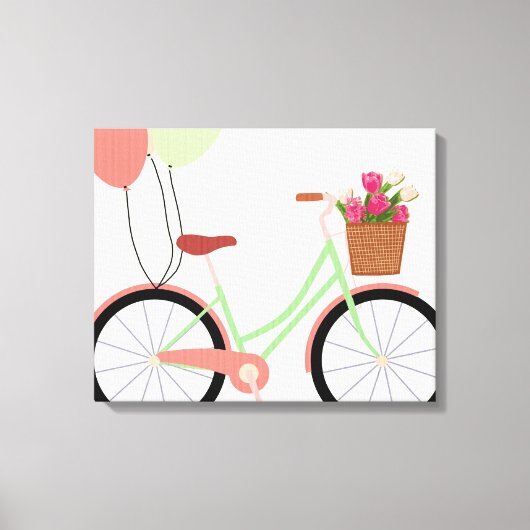 Cute Bike Wrapped Canvas Afdruk (Voorkant)