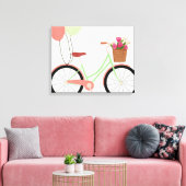 Cute Bike Wrapped Canvas Afdruk (Insitu (Woonkamer))