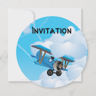 Cute BiPlane's Cartoon Kaart