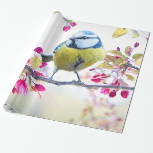 Cute Bird Cadeaupapier (Uitgerold)