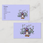 Cute Bird Daisy Flowers Visitekaartje (Voorkant / Achterkant)