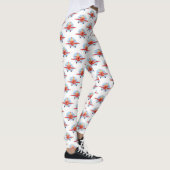 Cute bird flying red airplane cartoon illustratie leggings (Rechts)