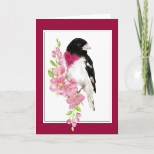 Cute Bird Gezegde Hi, Hallo Roos Breasted Grosbeak Kaart