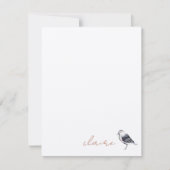 Cute Bird Personated Note Card Notitiekaartje (Voorkant)