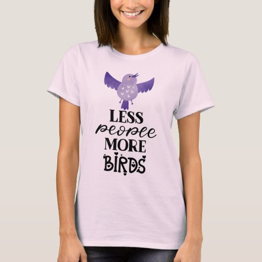 Cute bird - Purple Bird With Motivational Slogan T-shirt (Voorkant)