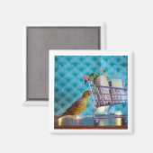 Cute Bird Shopping Magneet (Voorkant / Achterkant)