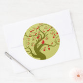 Cute Bird Tree Gifts and Invitting Ronde Sticker (Envelop)