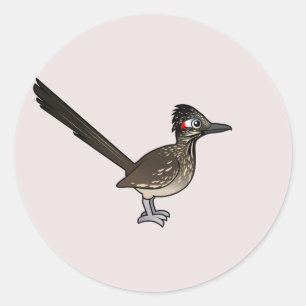Cute Birdorable Roadrunner Ronde Sticker