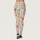 Cute Birds Boho Pattern Leggings (Achterkant)