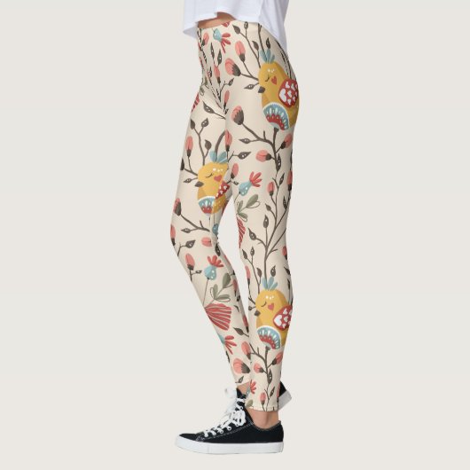 Cute Birds Boho Pattern Leggings (Links)