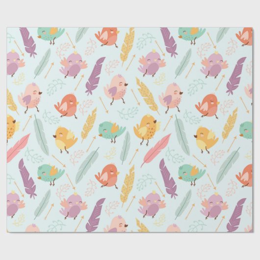 Cute Birds Cadeaupapier (Vlak)