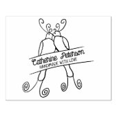 Cute Birds Custom Handmade with love, Large Rubberstempel (Afrduk)