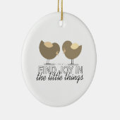 Cute Birds Inspirerend Quote Keramisch Ornament (Rechts)