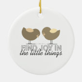 Cute Birds Inspirerend Quote Keramisch Ornament (Achterkant)