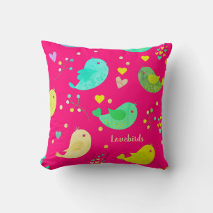 Cute Birds Love Hearts Kussen