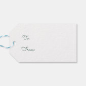 Cute Birds op een Pine Branch-kerstLabel Cadeaulabel (Achterkant Horizontaal)