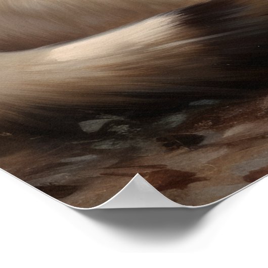 Cute Birman Cat Art Imprimer Poster (Coin)