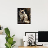 Cute Birman Cat Art Imprimer Poster (Bureau à domicile)