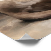 Cute birmane Chat Art Imprimer Poster (Coin)