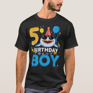 Cute Birthday Boy 5 Years Old Kinder 5th Birthday T-shirt