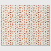 Cute Birthday Cakes Wrapping Paper Cadeaupapier (Vlak)